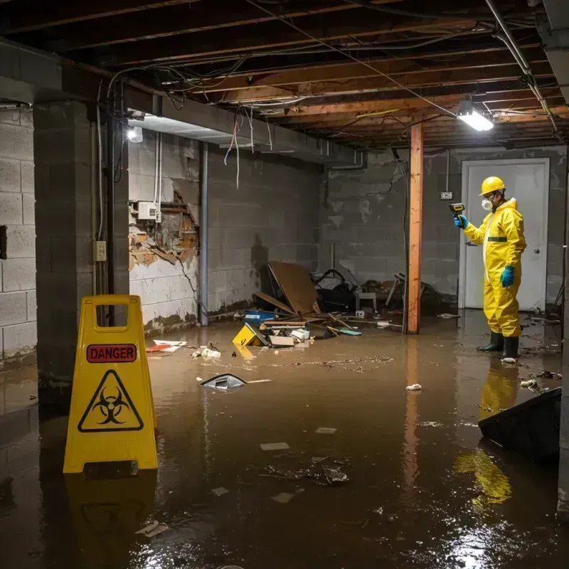 Flooded Basement Electrical Hazard in Acworth, GA Property